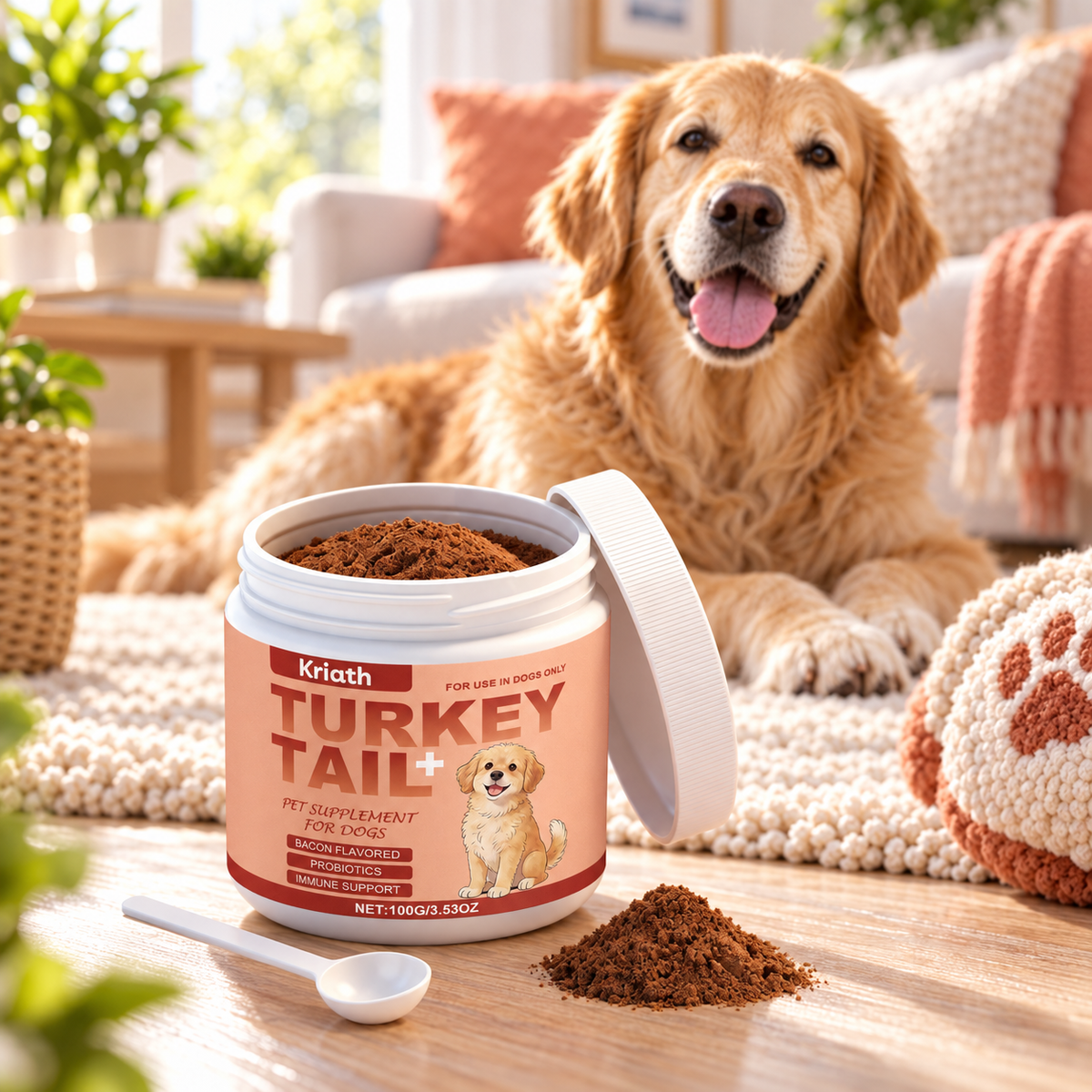 Kriath Turkey Tail Mushroom Powder for Dogs