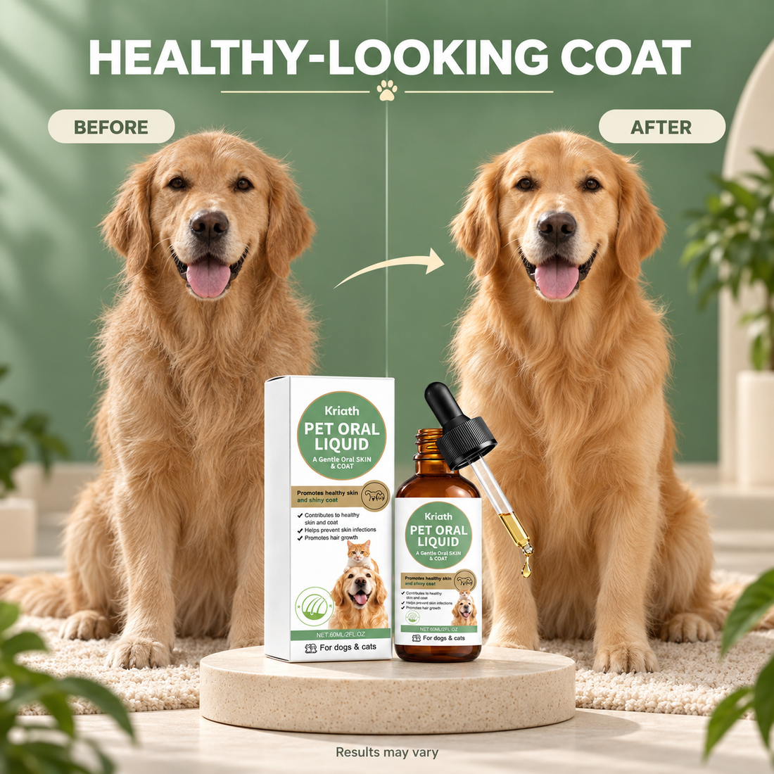 Kriath Pet Oral Liquid for Skin & Coat