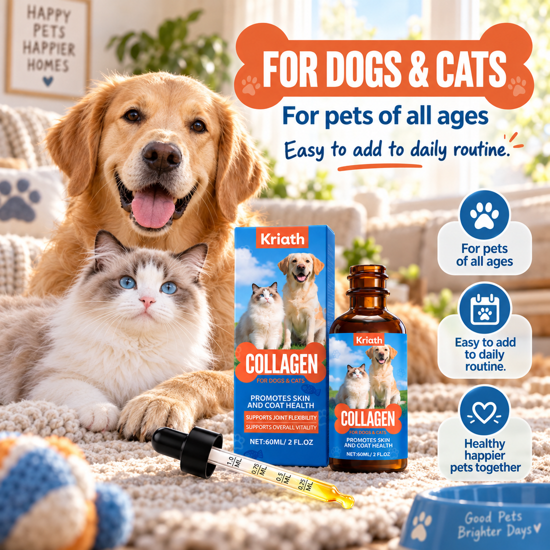 Kriath Collagen Liquid for Dogs & Cats